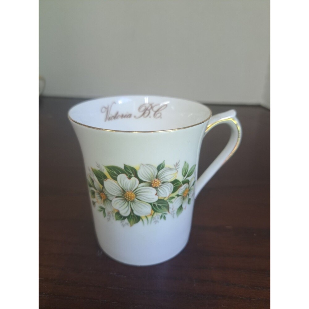 Vintage Rosina China Co. Queens Fine Bone China White Dogwood Cup